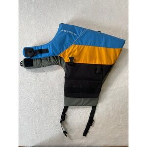 Astral Large Dog PFD Large Life Jacket Blue Yellow BirdDog Flotation Vest